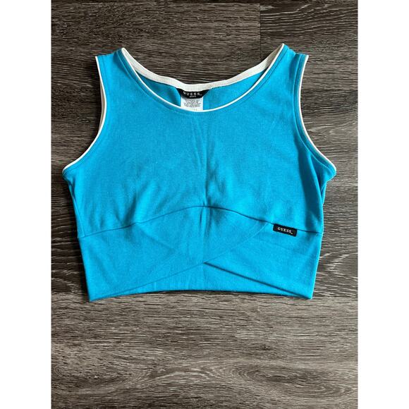 GUESS Tops - Guess blue crop top women’s size small